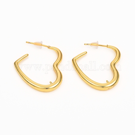 Brass Stud Earring Findings EJEW-F250-10-G-1