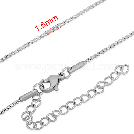 316 Edelstahl venezianischen Kette Halsketten NJEW-M176-06-B-1