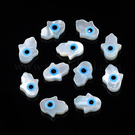 Perlas de concha de nácar de concha blanca natural SSHEL-N034-57A-A-1