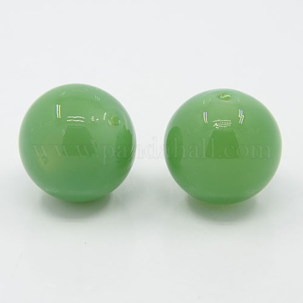 Handmade Imitation Jade Lampwork Beads BLOW-D544-16mm-02-1