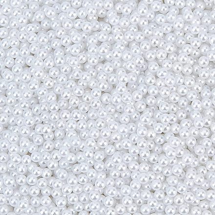 OLYCRAFT 10000pcs 2mm White Pearl Beads No Hole Loose Acrylic Pearl Beads Resin Filling Material Pearl Beads for Resin Crafting OACR-OC0001-01B-A-1