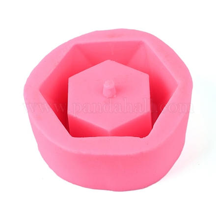 Moule en silicone de qualité alimentaire pour pot de fleur hexagonal 3d DIY-K024-04-1