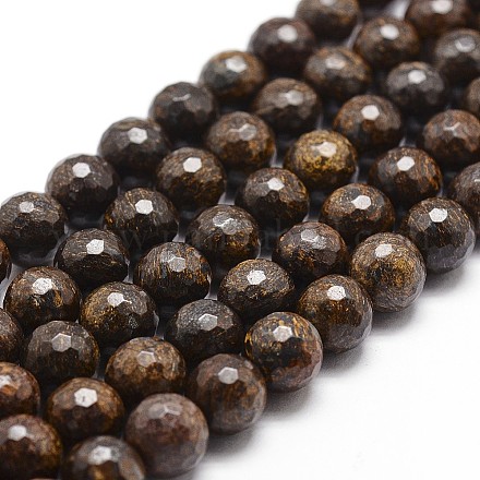 Natural Bronzite Beads Strands G-G736-11-4mm-1