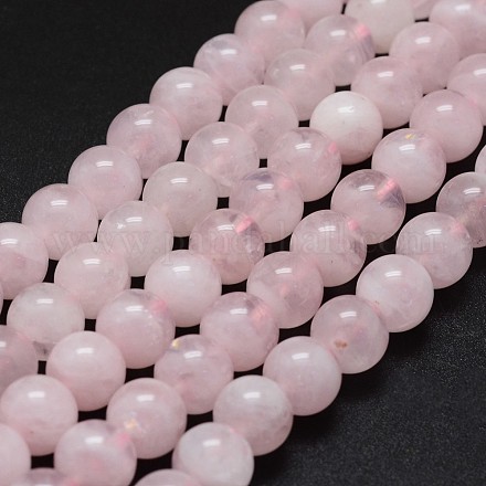 Madagascar rosa naturale perle di quarzo fili G-K285-33-14mm-01-1