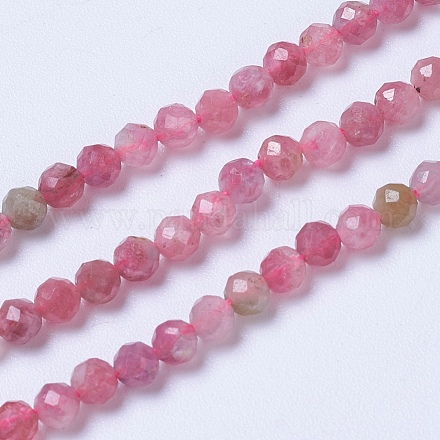 Chapelets de perles en tourmaline naturelle G-F568-167-3mm-1