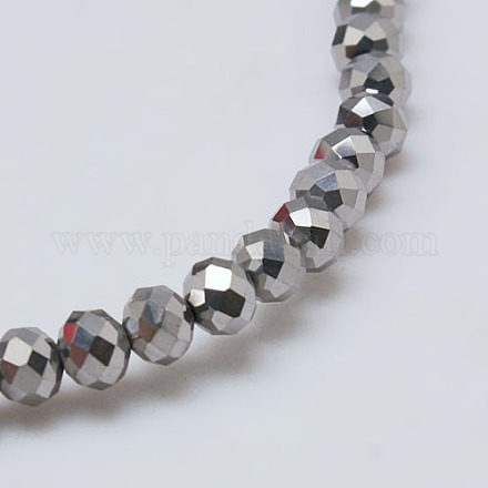 Chapelets de perles en verre électroplaqué EGLA-J047-4x3mm-F20-1