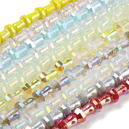 Chapelets de perles en verre électroplaqué GLAA-K064-01A-1