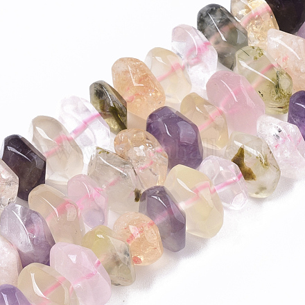 Natural Mixed Quartz Beads Strands G-R462-22-1