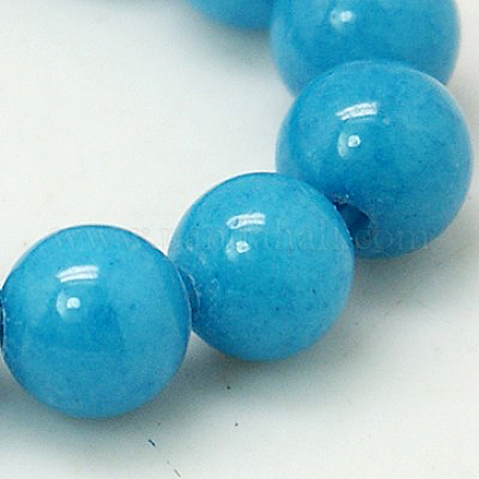 Chapelets de perles rondes en jade de Mashan naturelle G-D263-6mm-XS20-1