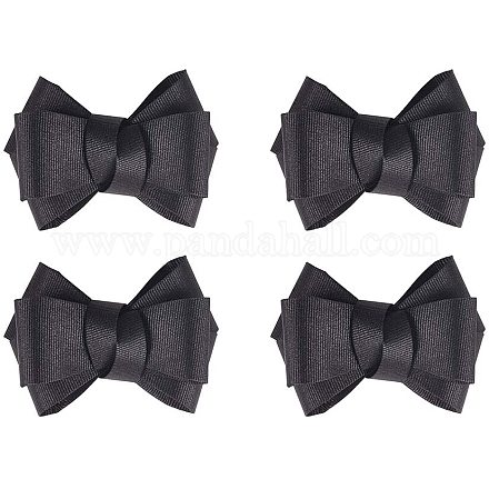 PandaHall Elite 4pcs Ribbon Bowknot Fashion Bow Butterfly High Heel Shoe Clips Decorative Shoe Accessories Larger Hair Bows for Women WOVE-PH0001-10-1