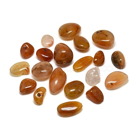 Perles naturelles en agate rouge G-A187-06-1