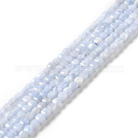 Natural Blue Lace Agate Beads Strands G-D467-A09-1