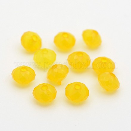 Faceted Rondelle Imitation Jelly Acrylic Beads JACR-P001-8mm-13A-1