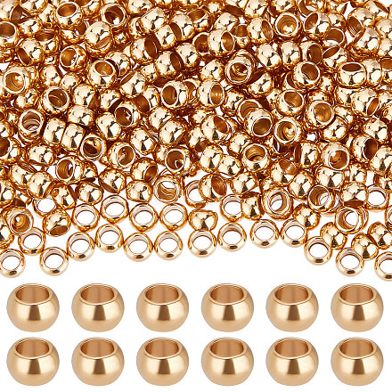 Beebeecraft 500Pcs/Box Gold Crimp Beads 24K Gold Plated Stainless Steel Crimping Tube Spacers Cord End Caps for Earring Necklace STAS-BBC0001-38-1