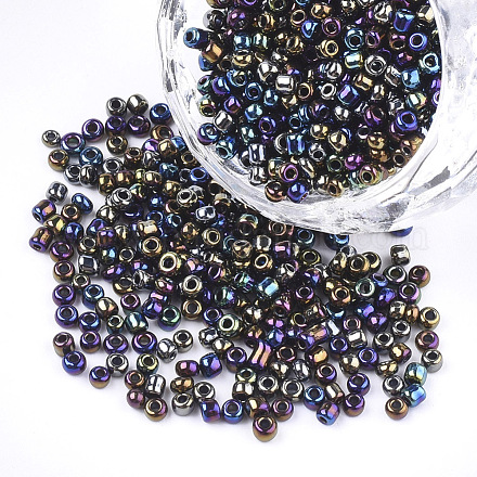 Perles de rocaille de verre opaques SEED-S023-01C-09-1