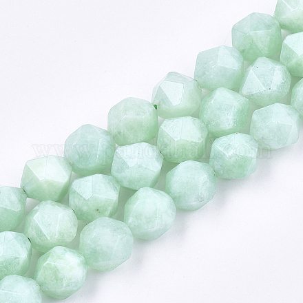 Natürliche myanmarische Jade / burmesische Jade-Perlenstränge G-T108-27C-1