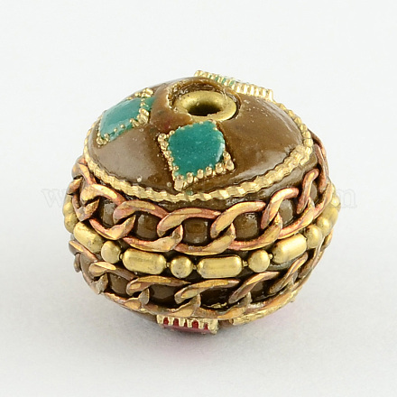 Oval Handmade Indonesia Beads IPDL-S009-01-1