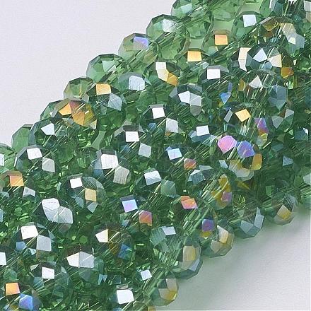 Electroplate Glass Beads Strands X-GR6MMY-27AB-1