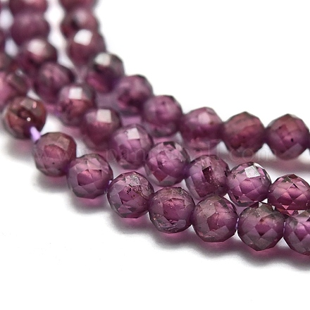 Natürlicher Granat Perlen Stränge X-G-O186-D01-1