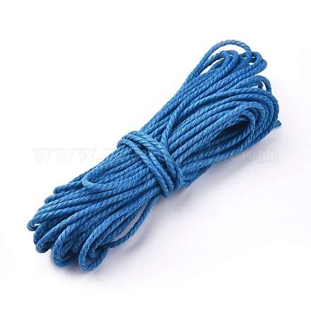 ジュエリー製作用綿糸スレッド  マクラメコード  3プライ  コーンフラワーブルー  2.3mm  約10.93ヤード（10m）/バンドル OCOR-WH0052-35C-1