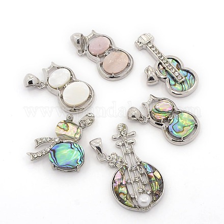 Pendentifs coquille mixtes SSHEL-N004-01-1