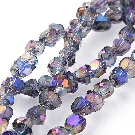 Electroplate Glass Beads Strands EGLA-L017-FR-A03-1