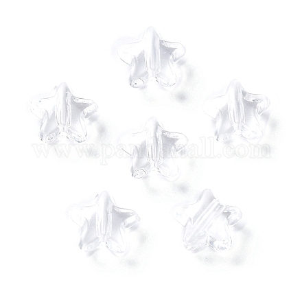 透明なアクリルビーズ  スター  透明  11x12x7mm  穴：2mm  約1245個/500g OACR-G016-18-1