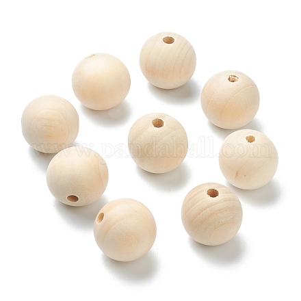 Perles en bois naturel non fini WOOD-XCP0001-19I-1