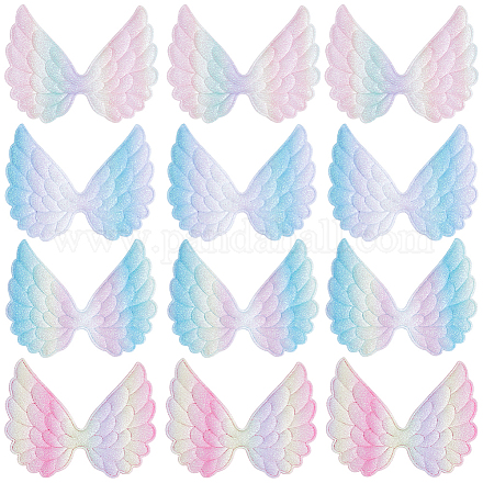 Gorgecraft 40 pièces 4 couleurs forme d'aile d'ange coudre sur des patchs applique FIND-GF0005-44-1