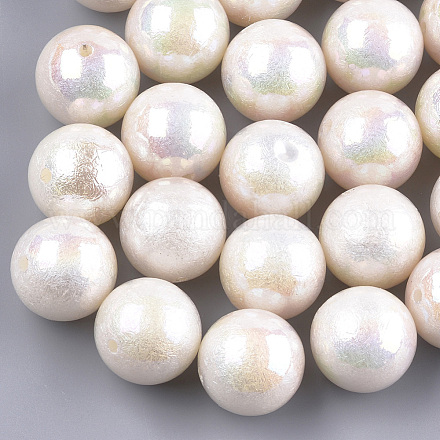 Perles en acrylique de perle d'imitation X-OACR-S024-15-18mm-1