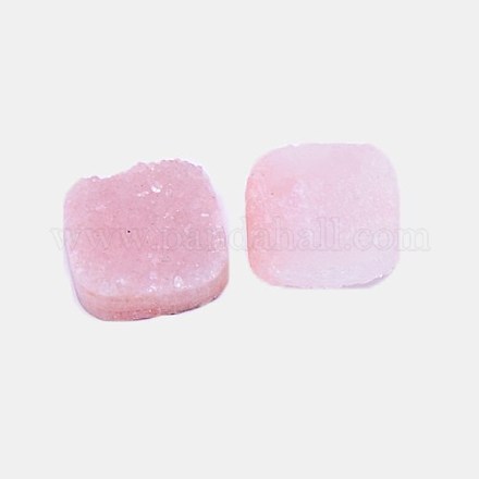 Galvanisieren natürlichen druzy Kristall cabochons G-L049-10X10mm-19-1