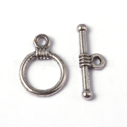 Tibetan Style Alloy Toggle Clasps X-LF1184Y-NF-1