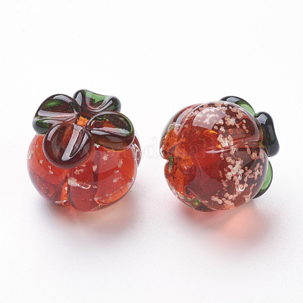 Thème d'automne perles lumineuses au chalumeau faites à la main LAMP-G129-01-1