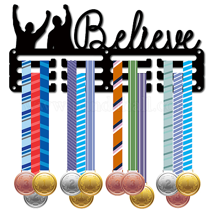Спортивная тема железная вешалка для медалей настенная стойка для дисплея ODIS-WH0055-042-1