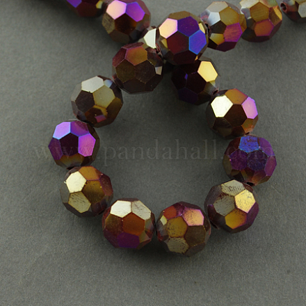 Electroplate Glass Beads Strands EGLA-R017-4mm-3-1