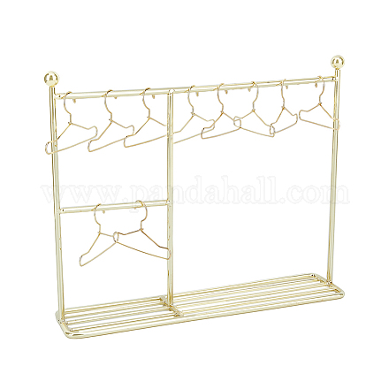 SUPERFINDINGS Goldenrod Doll Garment Rack with Hangers 1pc Iron Doll Clothes Storage Display Rack and 8pcs Mini Coat Hangers Miniature Doll Wardrobe Furniture Accessories for Pets Dollhouse Supplies ODIS-FH0001-14B-1