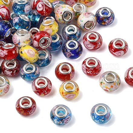 Unterlegscheibe lampwork großen Loch European Beads&nbsp;LPDL-R003-02-1