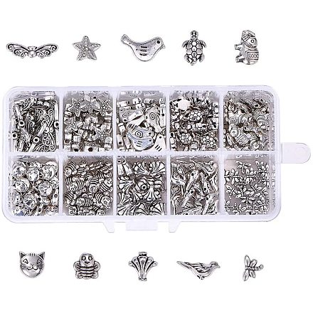 Perlas de aleación de zinc de estilo tibetano TIBEB-PH0004-61-1