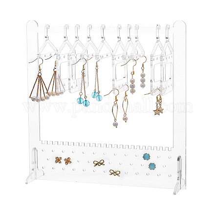 SUPERFINDINGS 1 Set Transparent Acrylic Earring Hanging Display Stands EDIS-FH0001-09-1
