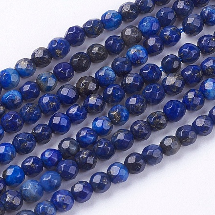 Abalorios de lapislázuli naturales hebras X-G-K020-3mm-23-1