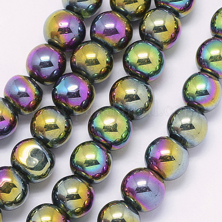 Chapelets de perles en verre électroplaqué EGLA-G017-12mm-A02-1