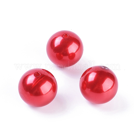 Acrílicos chicle abalorios redondas perlas gruesas para la joya de diy y pulseras X-PACR-30D-42-1