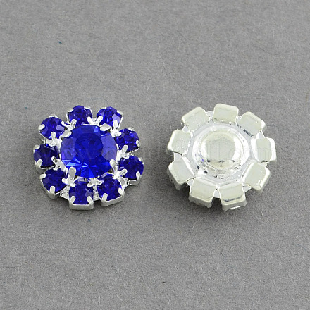 Shining Garment Accessories Flower Brass Grade A Rhinestone Findings Cabochons RB-S022-01H-1