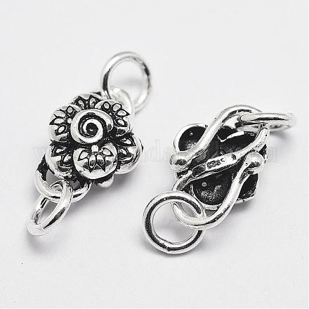 Thai Sterling Silver S-Hook Clasps STER-P015-06-1