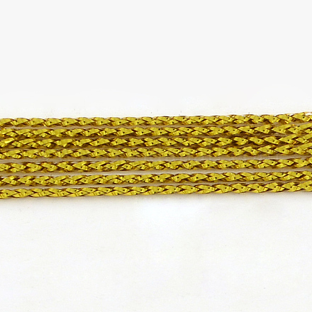 Cordons métalliques tressés avec perles sans élastiques MCOR-R002-1mm-04-1