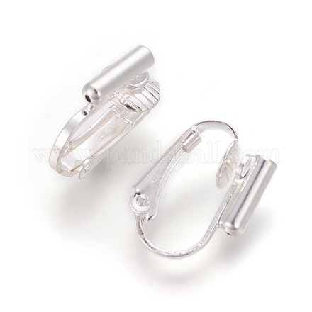 Brass Clip-on Earring Converters Findings KK-L175-01S-1