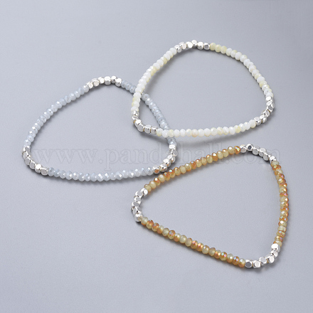 Perle di vetro Placchi allungano i braccialetti BJEW-JB04404-1