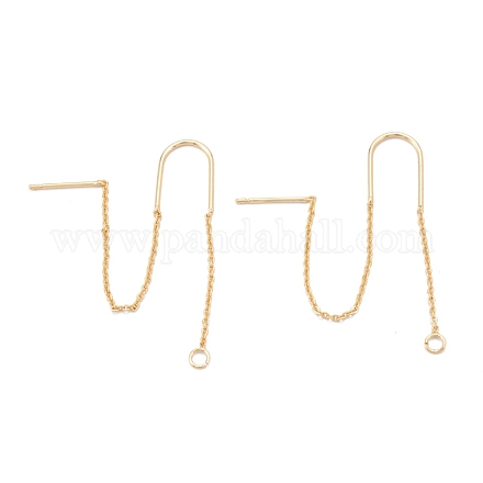 Accessoires de clous d'oreilles en laiton KK-K251-03G-1