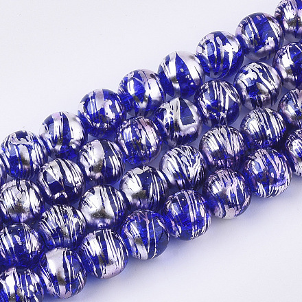 Chapelets de perles en verre transparent drawbench GLAD-S090-10mm-02-1