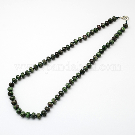 Fashionable Gemstone Beaded Necklaces NJEW-R211-11-1